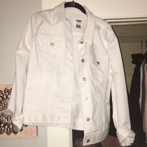 White jean jacket